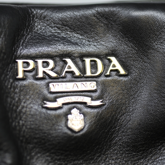Prada Soft Calf Pleated Tote Bag – Black - Picture 15 of 16